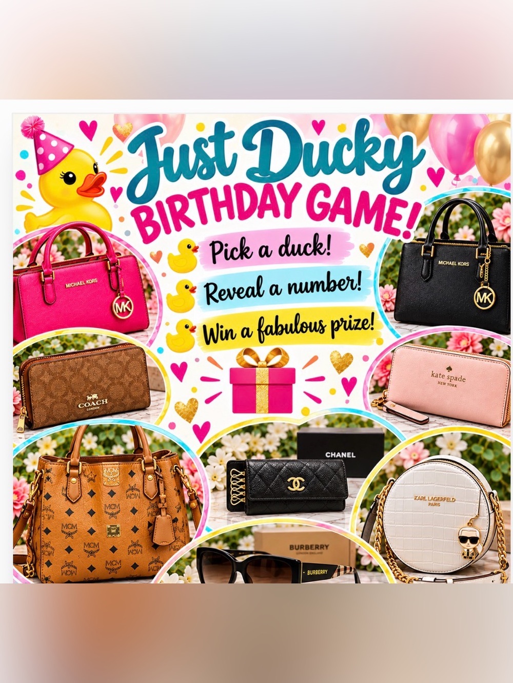 OCTOBER 7th JUST DUCKY BIRTHDAY GAME
